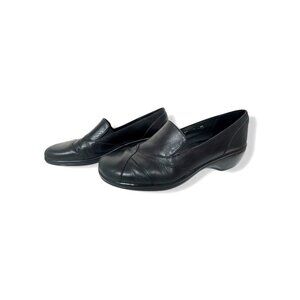 Clarks BlackBerry‎ Leather Slip On Loafers Shoes Size 8 M Womens Comfort 84629
